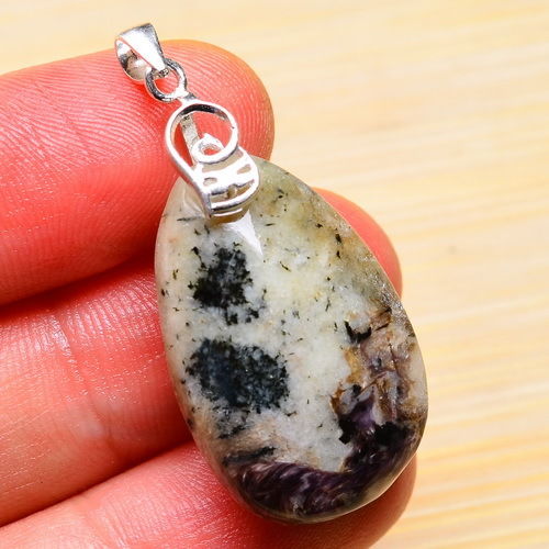 Charoite Pendant revealing of one's path of service, purging of inner negativity, protection, healing  4769